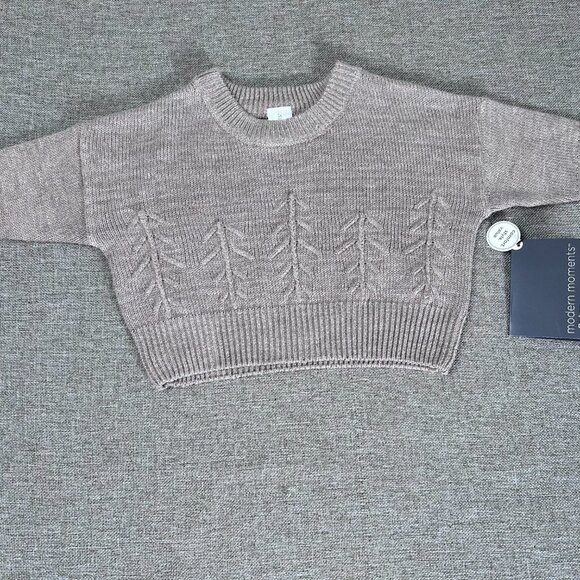 Modern Moments by Gerber 2pc Set Knit Sweater Pants Baby Girl 0-3 mos Brown NWT - Picture 3 of 10